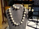 Swarovski Pearl and Crystal Set Necklace, Earrings and Bracelet 
