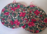 Potholders Christmas fabric. set of 2