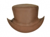 Bromley Top Hat, Carriage Band Brown Color Steampunk