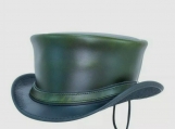 Hampton Leather Top Hat London Green Color