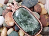 Striking Green Seraphinite Pendant