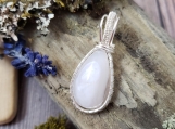 Lovely Desert Rose Chalcedony Pear Pendant 
