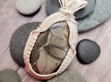 Marvelous Septarian Crystal Oval Pendant 