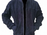 Men's Black  Bomber Jacket - Handmade Slim Fit from Premium Cowhide Suede Leather