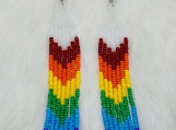 Rainbow Fringe  Earrings