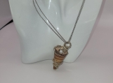 Pyrum Cone With Pearl Wrapped Necklace