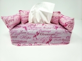 Breast Cancer Words of Hope Tissue Box Cover