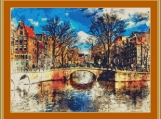 Amsterdam Canal Cross Stitch Pattern