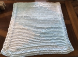 Peppermint and White Baby Blanket