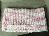 Pink and White Baby Blanket 