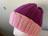 Light purple and pink hat/beanie