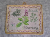 Herbs Basil and Rosemary