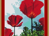 Red Poppies Cross Stitch Pattern