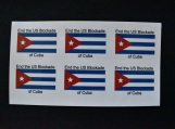 1x End the US Blockade of Cuba Sticker Sheet 0501