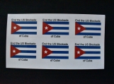 2x End the US Blockade of Cuba Sticker Sheet 0502