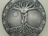Celtic Knot Moonstone Tree of Life Belt Buckle with Swarovski