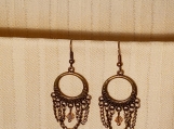 Circle and Chain Earrings