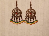 Dreamcatcher rainbow earrings