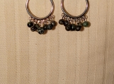 Hoop gemstone earrings 2 to choose from