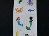 Mermaid and Sea Friends Sticker Sheet 1201