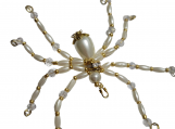 Beaded Spider Ornament. Christmas Ornament. Gold Spider