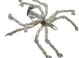 Beaded Spider Ornament. Christmas Ornament. Silver Spider