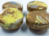 Beautiful brown and yellow marbled knobs-set of 4 knobs.