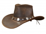 Buffalo Nickel Cowboy Crazy Horse Leather Hat