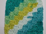 Crochet Washcloth - Green Stripes