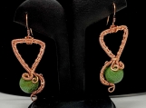 Green Earrings, dangle earrings
