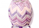 Egg Fabric Quilted Ornament. Egg Ornament. Purple 