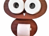 Funny toilet paper rolls holder. Owl - set for 3 toilet rolls
