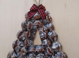 Handcrafted Christmas tree ornament- Frosted Country "A