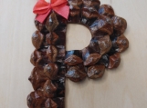 Handcrafted Christmas tree ornament Traditional "P"