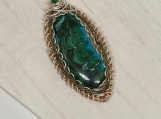 Malachite pendant, malachite jewelry 
