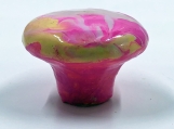 Pink and yellow marbled knobs. A set of 4 knobs.