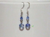 RnJ_CrystalStone_Blue Earring  925 SilverWire 