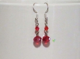 RnJ_CrystalStone_Red Earring 925 SilverWire