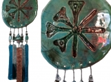 Anu Wind Chime Glass Raku Ceramic Sumerian Mobile Turquoise 