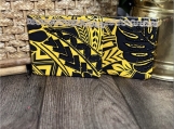 Black and Yellow Hawaiian Tribal Print Cosmetic Bag A Set Of 2