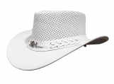 Cool Breeze White Leather Rodeo Hat