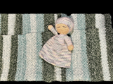 Crochet Baby blanket and sleeping doll set