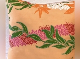 Orange Hawaiian Print Pillows with Rhinestones Embellishment  