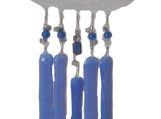 Ice Blue Glass Wind Chime Upcycled Bottle Mobile Garden Ornament