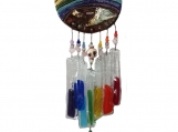 Rainbow Glass & Ceramic Wind Chime Mobile Garden Decor .2