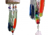 Rainbow Glass Wind Chime Fused Glass Chakra mobile
