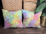 Mix colors Tie-Dye Print Pillows with Rhinestones Embellishment 