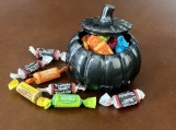 Black Resin Pumpkin Candy Dish