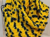 Blue & Gold Polka Dots shawl