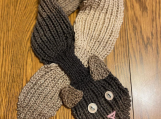 Brown Kitty Keyhole Cowl